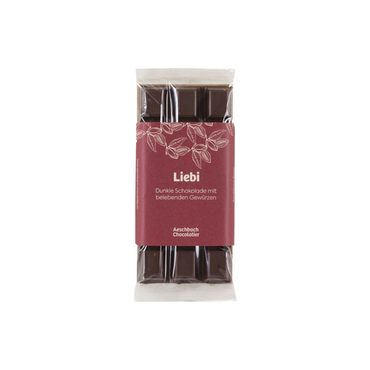 Aeschbach Liebi Dunkle Schokolade - Chuchichäschtli - Feines aus der Schweiz
