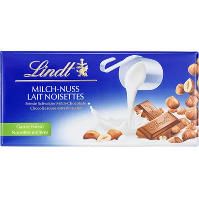 Lindt Milch-Nuss Schokolade - Chuchichäschtli - Feines aus der Schweiz