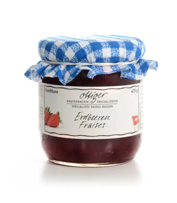 Erdbeer Konfitüre | Chuchichäschtli - Feines aus der Schweiz Erdbeer Konfitüre | Chuchichäschtli - Feines aus der Schweiz