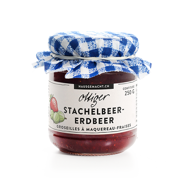 Ottiger Stachelbeer-Erdbeer-Konfitüre – 250 g