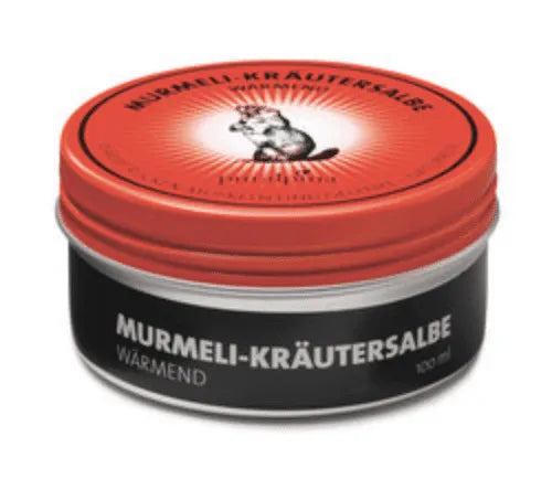 Murmeli Kräutersalbe - rot, kleine Dose - Chuchichäschtli - Feines aus der Schweiz