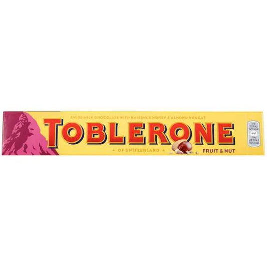 Schweizer Toblerone Fruit'n'Nut - Chuchichäschtli - Feines aus der Schweiz