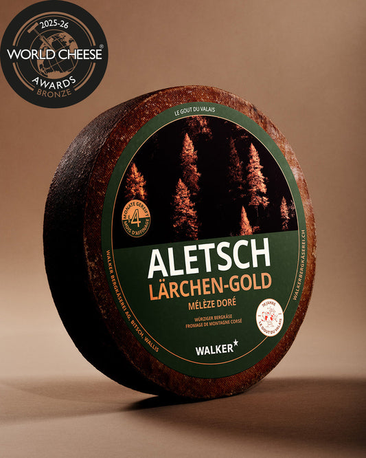 Aletsch Lärchen-Gold von Walker – ganzer Laib als Herstellerabbildung; Verkauf als SB Portion